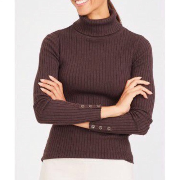J Mclaughlin Brown Arlette Turtleneck 